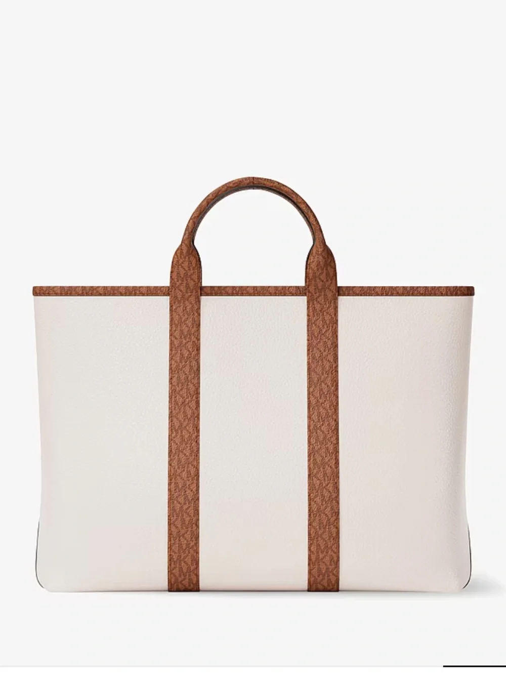 Michael Kors Cooper Medium Pebbled Leather and Signature Logo Tote Bag
